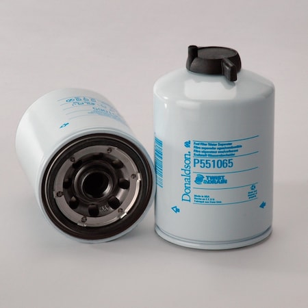 Donaldson Fuel Filter, Fuel/Water Separator, Spin-On Twist And Drain, Outer Dia 4.23 In. 107Mm 4 Micron P551065